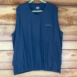 Tommy Bahama Golf Vest Mens Sleeveless Blue Athletic Pull‎ Over Large